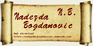 Nadežda Bogdanović vizit kartica